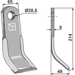 Couteau-Y 214x65mm - Matrot