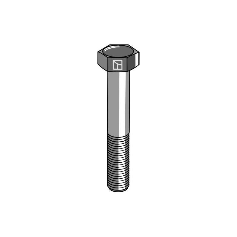 Boulon à tête hexagonale M12x1,75x65 galvanisé - filet à gauche - Lemken - 3013401