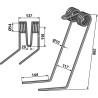 Griffe de semoir Ø10mm, gauche - Sulky - 981420