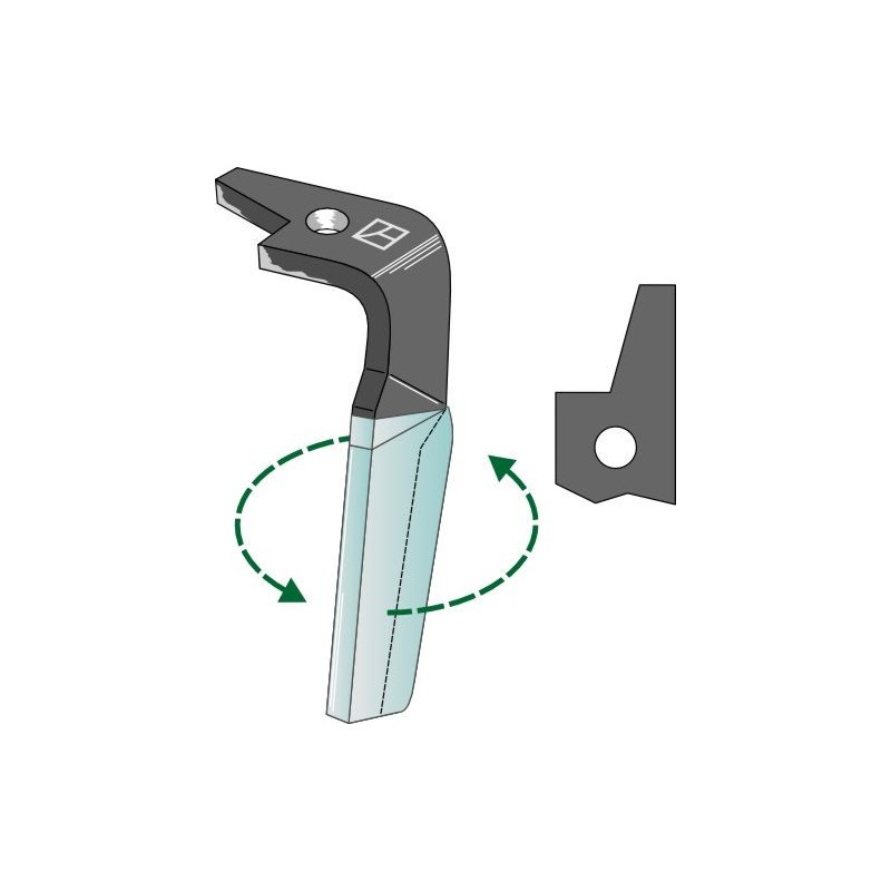 Dent pour herses rotatives (DURAFACE) 300mm, gauche - Amazone - 951012 / 950789