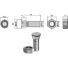 Boulon de charrue M16x2x50 avec écrou hexagonal - Amazone - DD793
