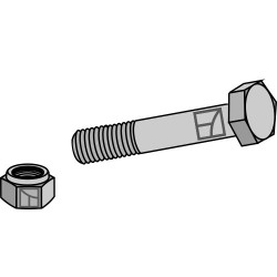 Boulon à tête hexagonale M16x2x70 avec écrou à freinage interne - Kverneland - KG00338961