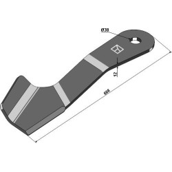 Couteau-faucheur 668mm - droit - Spearhead - 7770752
