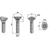 Boulon de cultivateur - M10x50 - 10.9