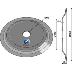 Roue-DD Ø600x4,8 - Great Plains - 820-465C