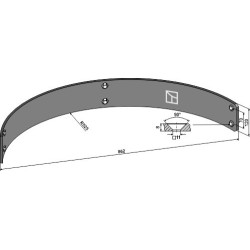 Tôle de guidage 862mm - Bergmann - 09-57-0015 / 608010005