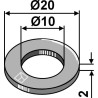 Rondelle en aluminium Ø20x2xØ10