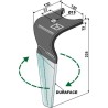 Dent pour herses rotatives (DURAFACE) 335mm, droit - Amazone - 962337