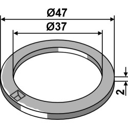 Rondelle d'ajustement Ø47x2xØ37 - Lemken - 30510057
