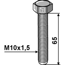 Boulon M10x1,5 - Galvanisées - 8.8