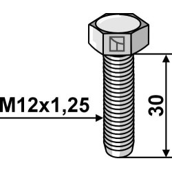 Boulon M12x1,25 - Galvanisées - 10.9