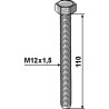 Boulon M12x1,5 - Galvanisées - 8.8