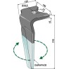 Dent pour herses rotatives (DURAFACE) 315mm, droit - Alpego - D05651