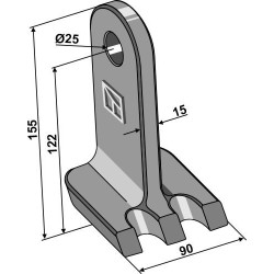 Marteau broyeur 155x90mm - Boisselet - 9401