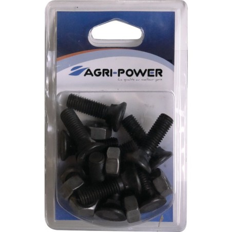 BOULON TETE FRAISEE COLLET CARRE 10X40 8.8 BRUT BLISTER DE 10