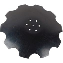 DISQUE CRENELE 510X5 6 TROUS EA100 TYPE KUHN - H2203180 | H2234350