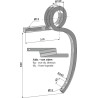 Dent double spire "queue de cochon" gauche - Kverneland - KW251802