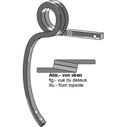 Dent double spire "queue de cochon" droite