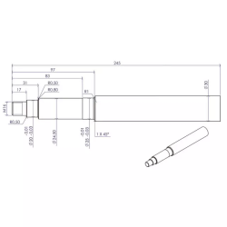 AXE POUR ROUE 15.600 X6-16.650X8-18.850X8