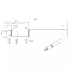 AXE POUR ROUE 15.600 X6-16.650X8-18.850X8