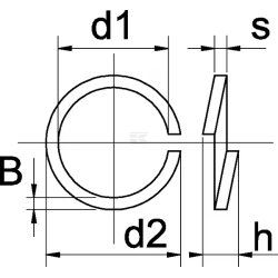 Rondelle élastique 3/8" galv.