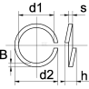 Rondelle élastique 3/8" galv.