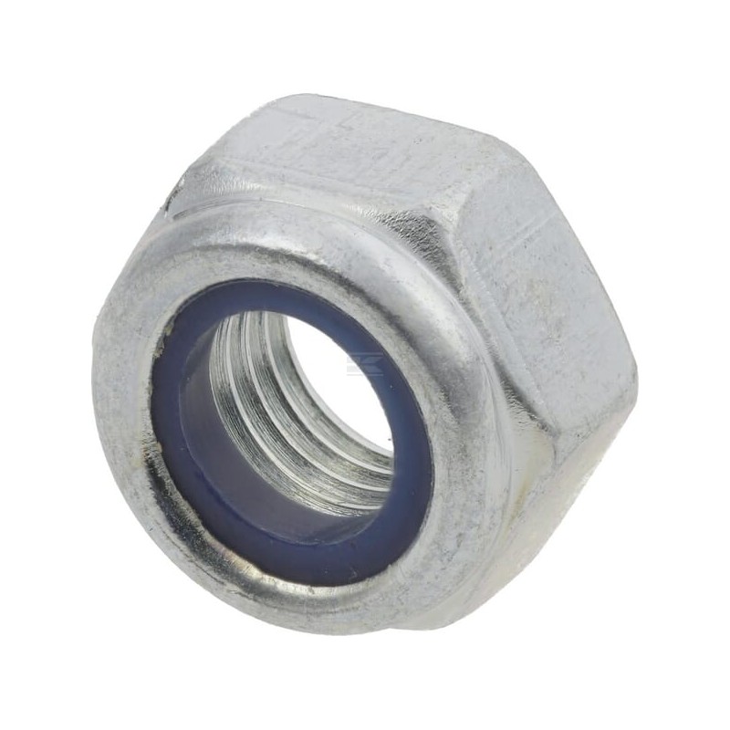Écrou de blocage hexa DIN985 M8x1,25 en acier zingué