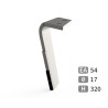 Dent de herse rotative gauche adaptable pour herse Perugini réf 320425
