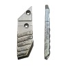 Pointe carbure gauche adaptable pour charrue Lemken réf 3364051