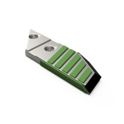 Pointe carbure gauche adaptable pour charrue Lemken réf 3364051
