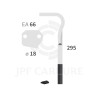 Dent de herse rotative droite adaptable pour herse Agram réf 47
