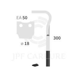 Dent de herse rotative droite adaptable pour herse Agram réf 53361900