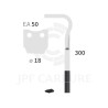 Dent de herse rotative droite adaptable pour herse Agram réf 53361900