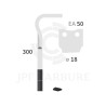 Dent de herse rotative gauche adaptable pour herse Agram réf 53362000