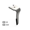 Dent de herse rotative droite adaptable pour herse Horsch réf 00384026