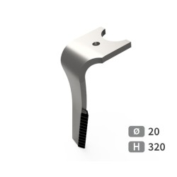 Dent de herse rotative gauche adaptable pour herse Horsch réf 00384025