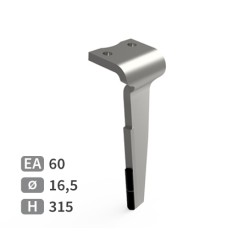 Dent de herse rotative droite adaptable pour herse Howard réf 185506V