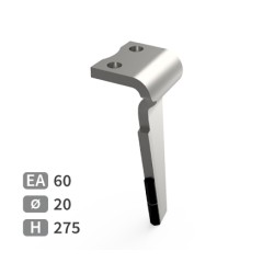 Dent de herse rotative droite adaptable pour herse Howard réf 185599V