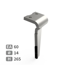 Dent de herse rotative droite adaptable pour herse Howard réf 182938V