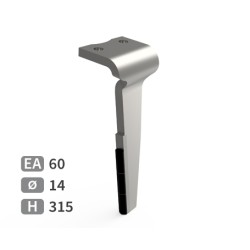 Dent de herse rotative droite adaptable pour herse Howard réf 182940V