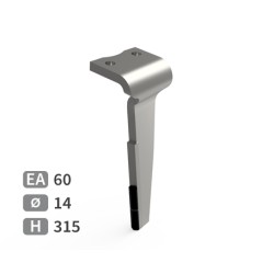 Dent de herse rotative droite adaptable pour herse Howard réf 182940V