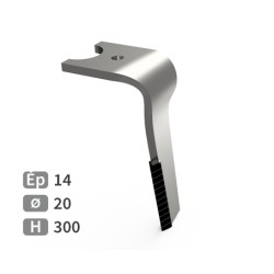 Dent de herse rotative droite adaptable pour herse Kuhn réf K2500081