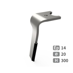 Dent de herse rotative gauche adaptable pour herse Kuhn réf K2500071