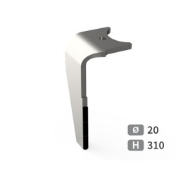 Dent de herse rotative gauche adaptable pour herse Kuhn réf K2501120