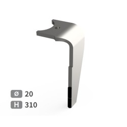 Dent de herse rotative droite adaptable pour herse Kuhn réf K2501130