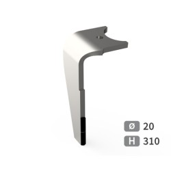 Dent de herse rotative gauche adaptable pour herse Kuhn réf K2501120