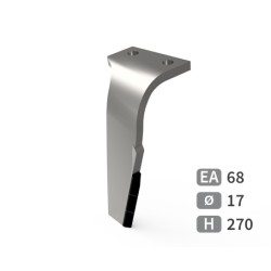 Dent de herse rotative gauche adaptable pour herse Kuhn réf 52549510