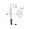 Dent de herse rotative gauche adaptable pour herse Regent réf EB8300014