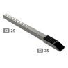 Barre carrelet 25 x 25 avec embout adaptable pour déchaumeur Actisol réf 19200004