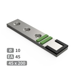 Plaque carbure et rechargement adaptable pour déchaumeur Horsch réf 310092